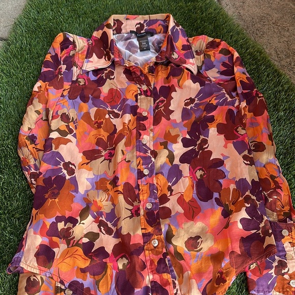 Smythe Multicolor Floral Blouse Women’s Size Medium - Picture 6 of 6